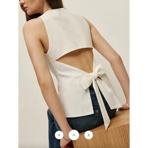 Commense Bow Back Detail Sleeveless Top Sz L